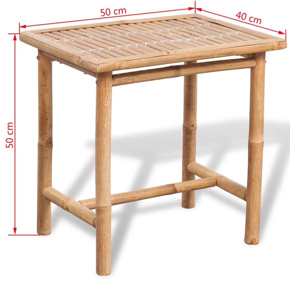 3 pcs conjunto bistrô com almofadões em bambu