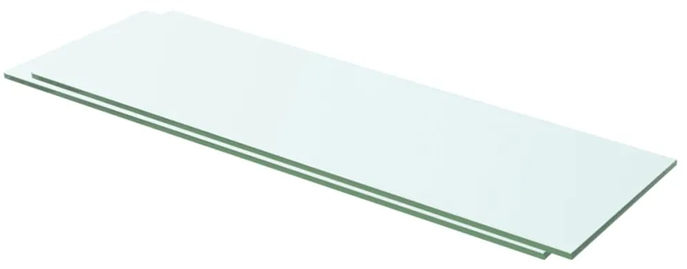 vidaXL Prateleiras 2 pcs 60x15 cm vidro transparente