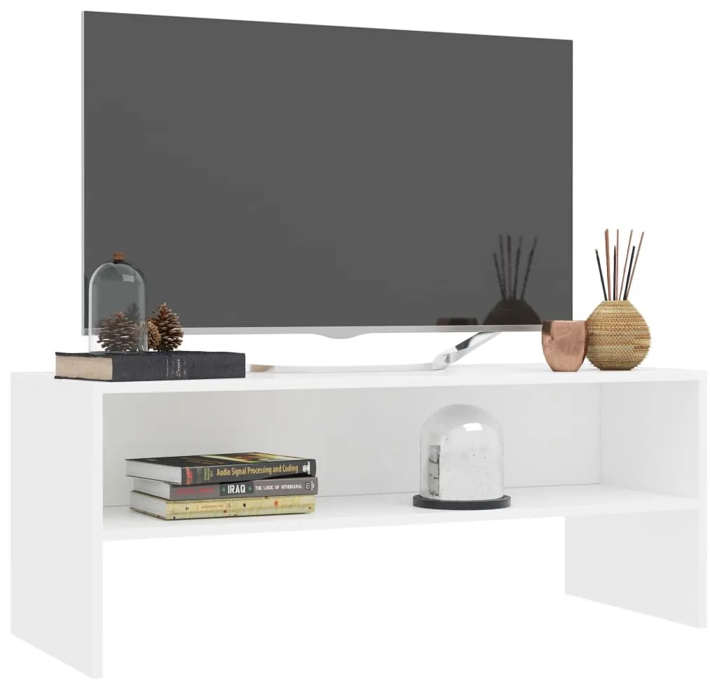 Móvel de TV 100x40x40 cm derivados de madeira branco