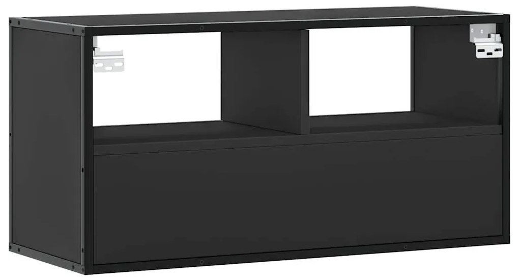 Móvel para TV 80x31x39,5 cm derivados de madeira/metal preto