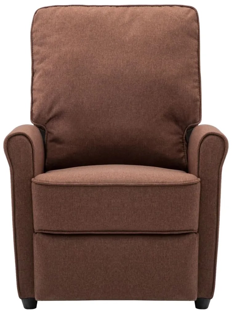 Poltrona de massagens reclinável tecido castanho