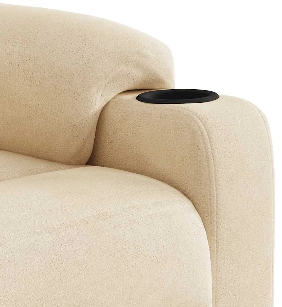 Poltrona reclinável tecido de microfibra cor bege