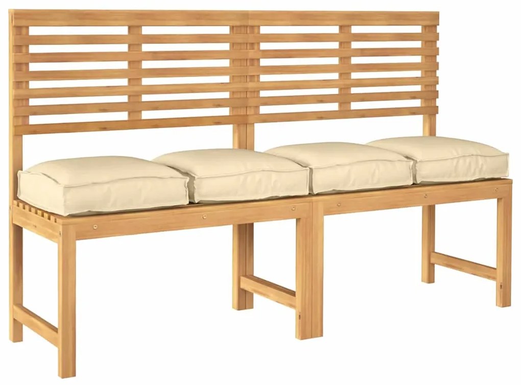 Almofadas de Palete pra Assento 4 pcs Bege 40x40x8 cm Tecido Oxford