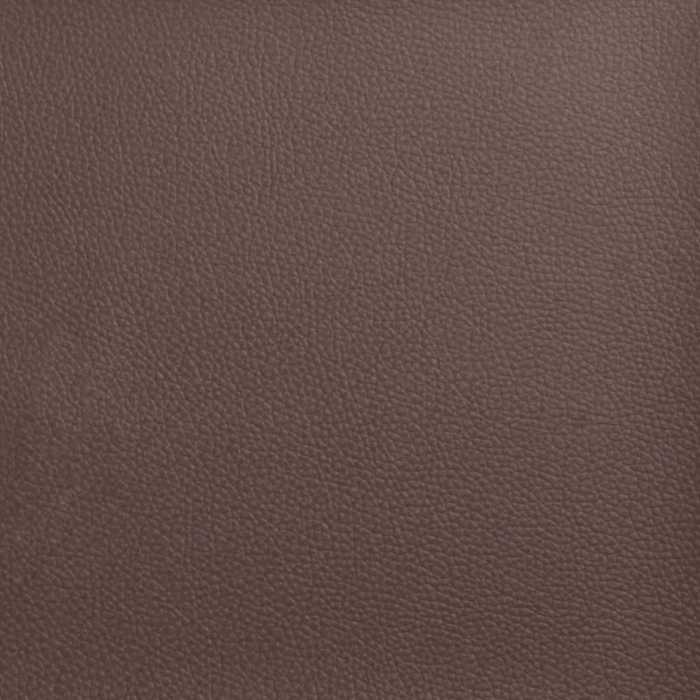 Cama com colchão 140x200 cm couro artificial castanho
