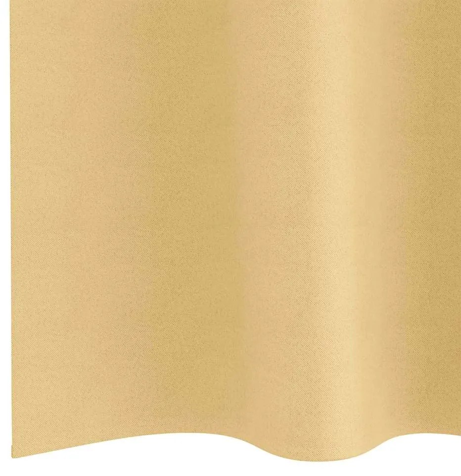 Cortinas com cortinas 2 pcs Bege 245 x 140 cm Poliéster