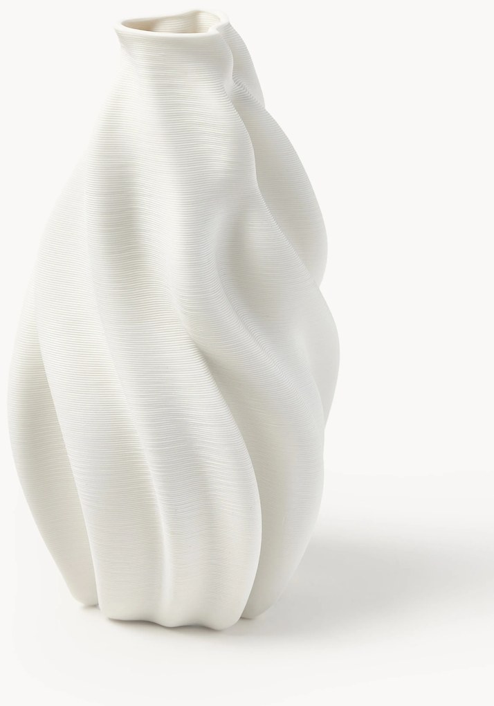 3D Printed Porcelain Vase Lyria, H 29 cm