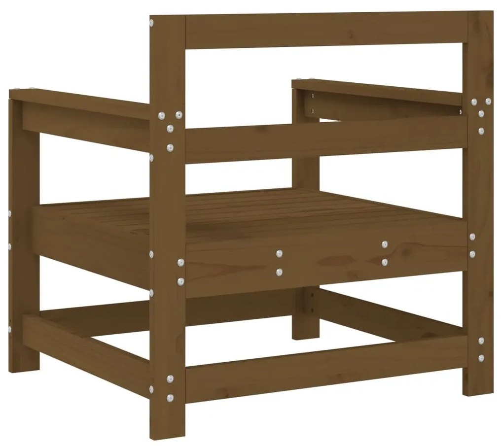Cadeiras de jardim 2 pcs madeira de pinho maciça castanho-mel