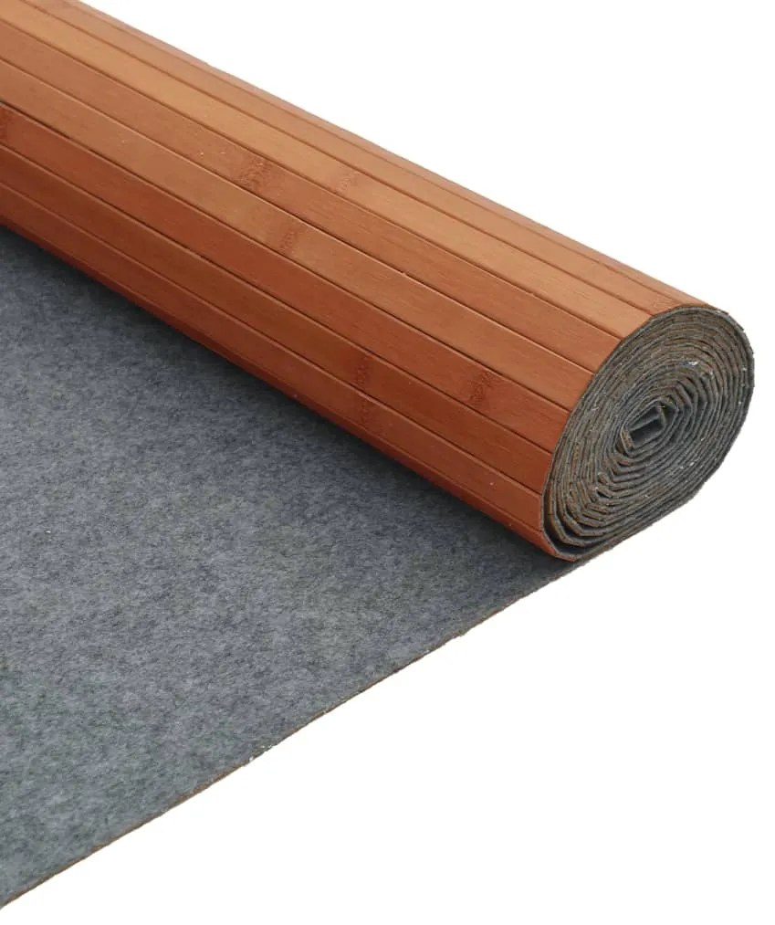 Tapete retangular 80x200 cm bambu castanho