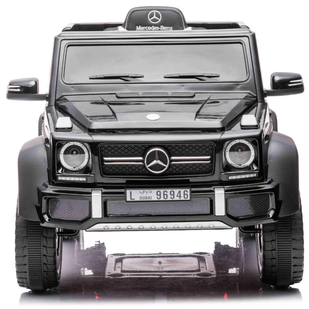 Carro elétrico para crianças Mercedes-Benz G63 AMG 6X6, monoluga, 6 rodas com suspensão independente, Motor 2 x 45W, Bateria 12V10AH, Rodas e assento