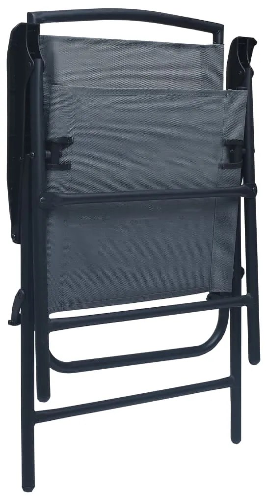 Conjunto bistrô 3 pcs aço cinzento