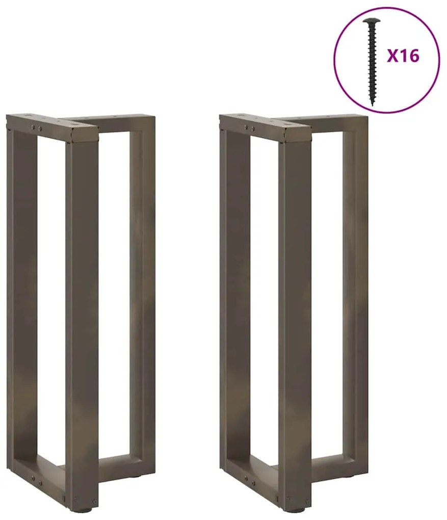 Pés de mesa de bar em forma de T, 2 peças, preto, 40x35x(100-101) cm,