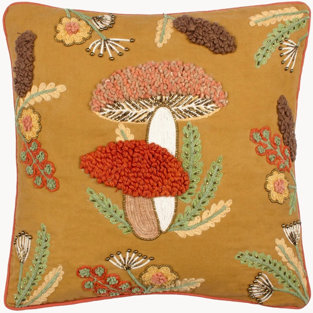 Almofada decorativa em algodão Mushroom Dell