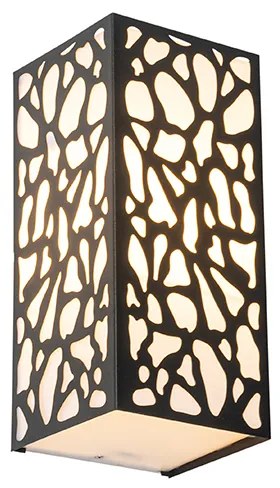 Candeeiro de parede exterior moderno preto IP44 - Nicole