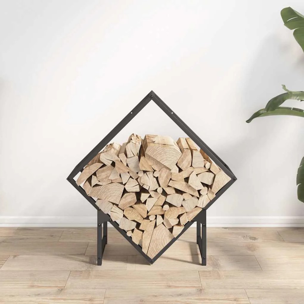 Suporte para lenha 60x25x60 cm aço laminado a frio preto