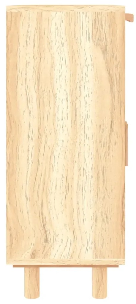 Aparador 60x30x75 cm pinho maciço/vime natural castanho