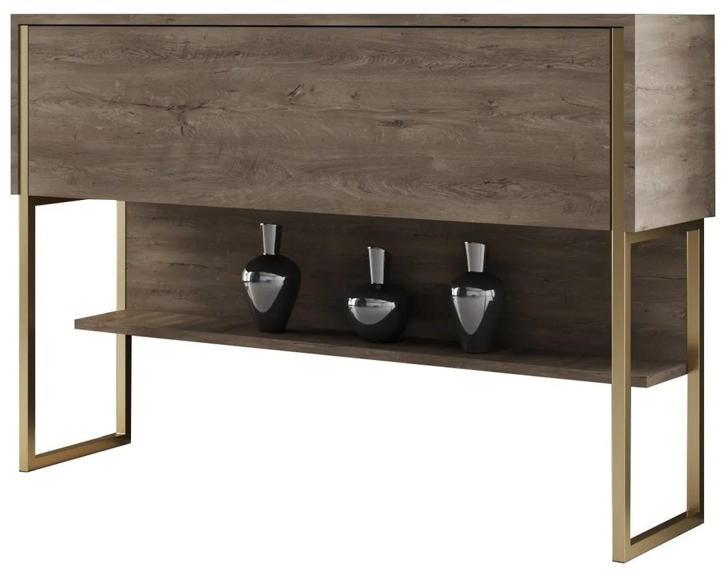 Cômoda Luxe – Dourado Nogueira – 120x80x30 cm