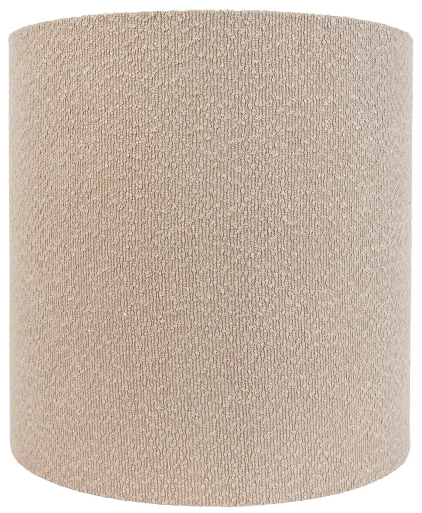 Abajur de tecido bege com tecido de pelúcia 40/40/40