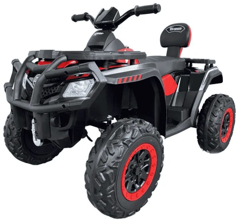 Moto 4 Eléctrica para crianças XT-SPEED 24V, 4x4, Rodas de borracha, Assento em couro sintético Vermelha