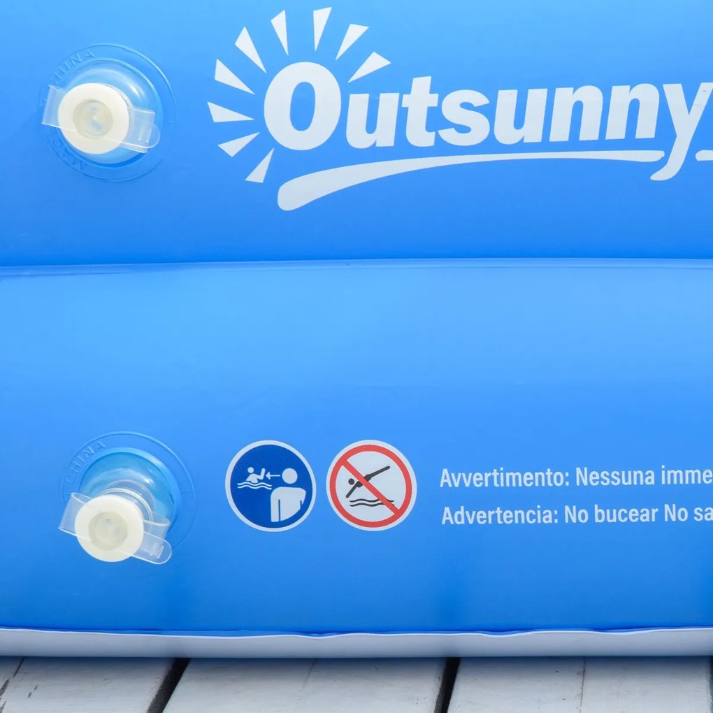 Piscina Inflável Retangular 1300 Litros 262x176x56cm para 1-2 Pessoas Piscina Insuflável para Adultos e Crianças para Jardim Pátio Exterior Azul