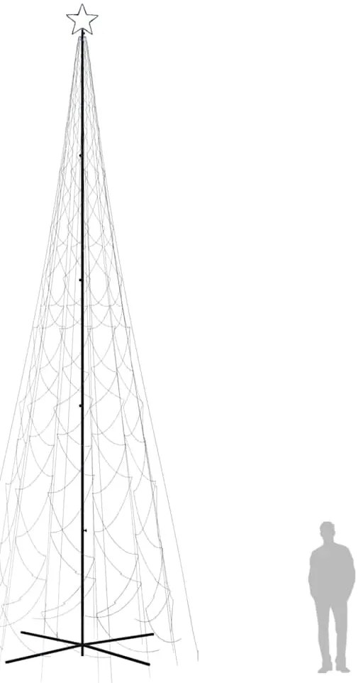 Árvore de Natal em cone 3000 luzes LED 230x800 cm azul