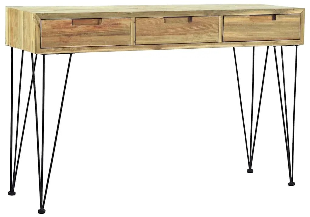 Mesa consola em teca maciça 120x35x76 cm