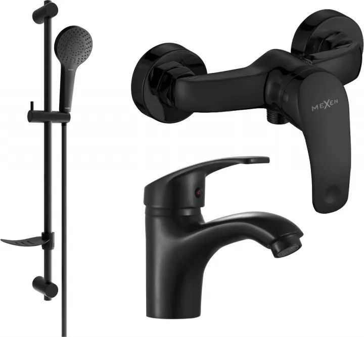 Mexen Fabia DF05 conjunto de duche, preto - 746504DF05-70