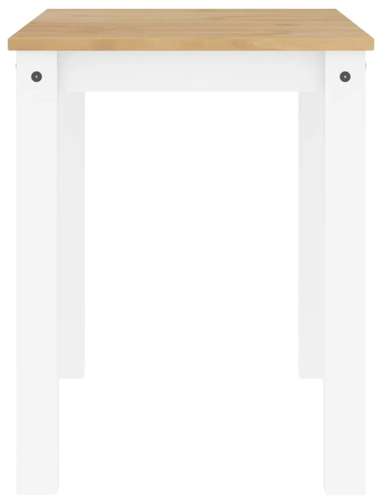 Mesa de jantar Panama 117x60x75 cm pinho maciço branco