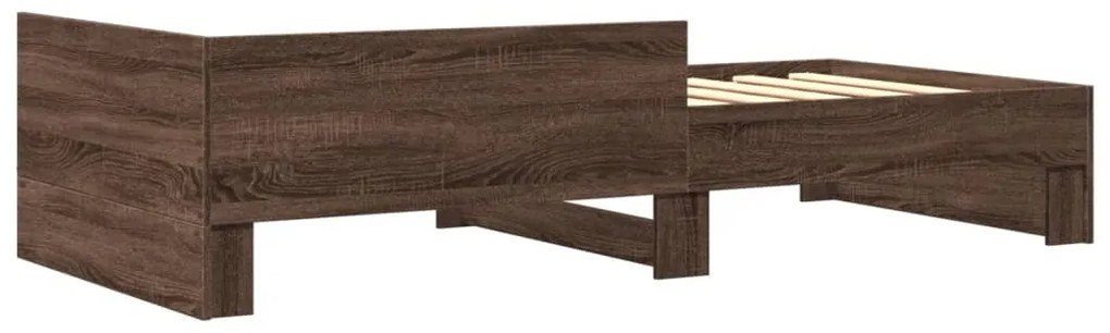 Estrutura cama s/ colchão derivados madeira carvalho castanho