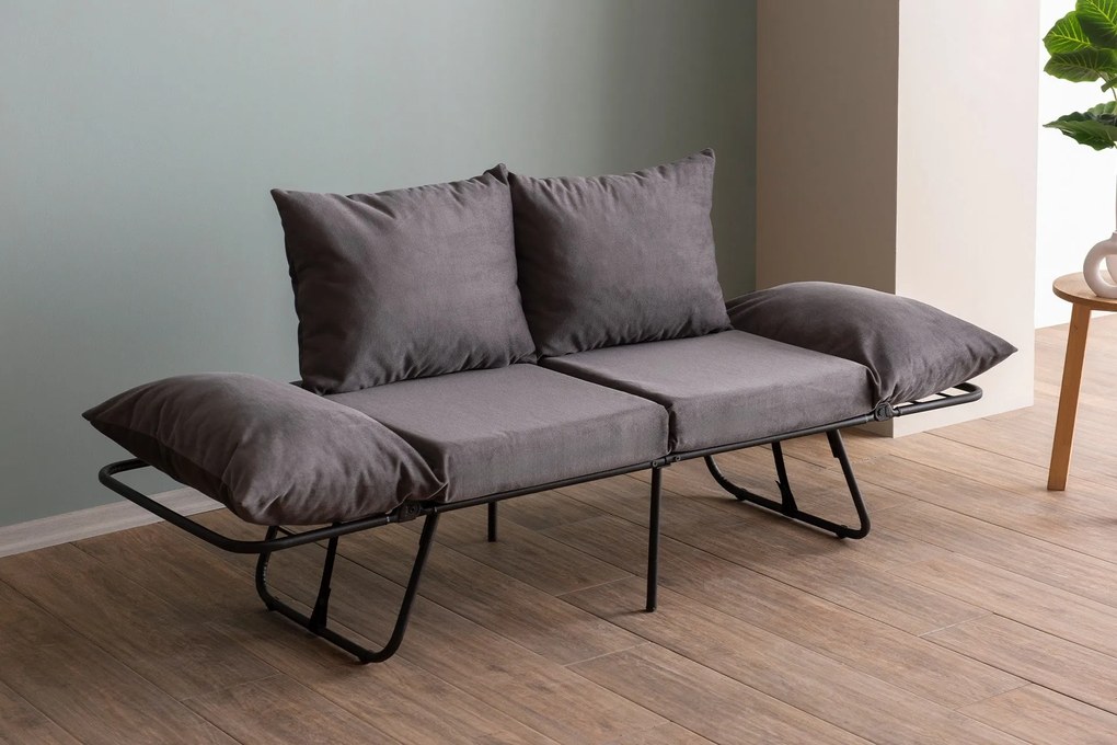 Sofá-Cama de 2 Lugares Viper – Cinzento – 150 x 78 x 60 cm