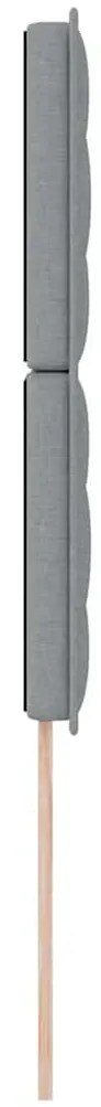 Cabeceira LED Design Linhas Cinza Claro 90 cm Tecido