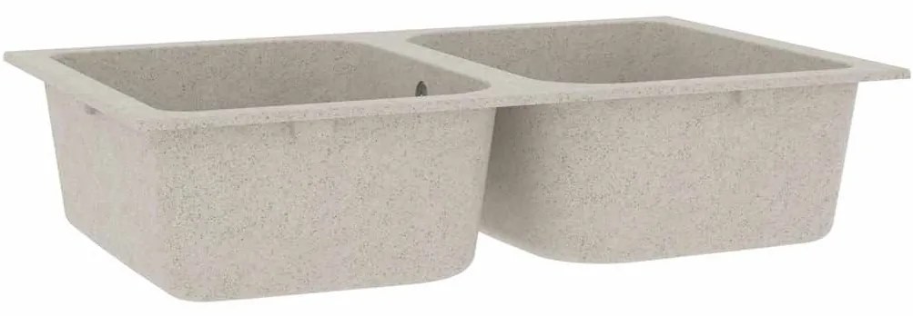 Pia de Cozinha Bege 760x480x184 mm Granito