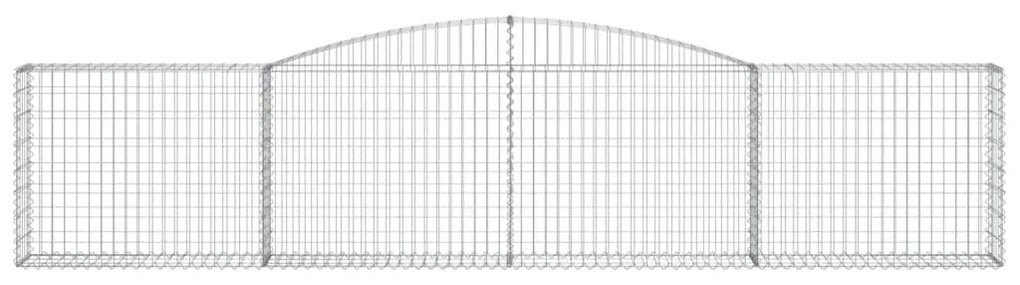 Cestos gabião arqueados 9 pcs 400x30x80/100cm ferro galvanizado