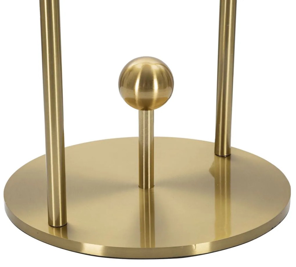 Candeeiro de Mesa "Glamy Arc A" — Ø 21x47 cm — Ferro Dourado e Esfera