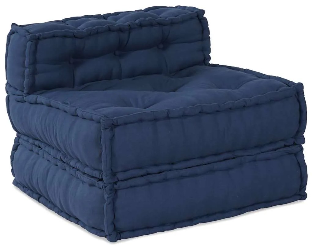vidaXL Sofá Modular Manual Índigo 70 x 70 x 54 cm tecido