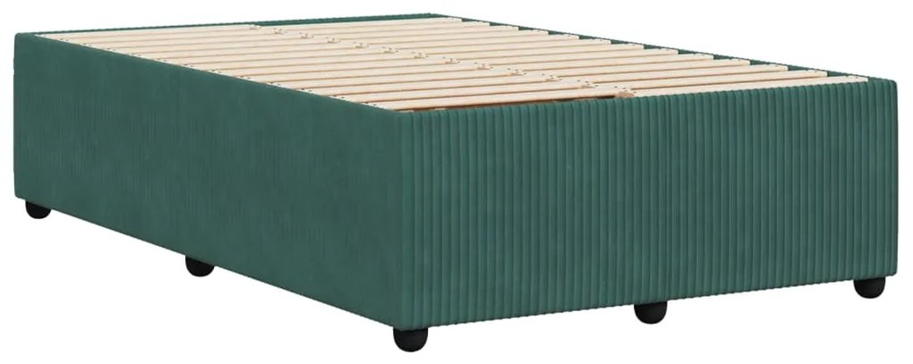 Estrutura de cama com colchão verde escuro 120x190 cm Veludo