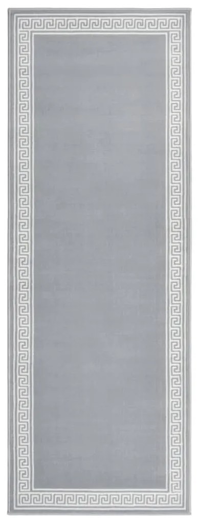 vidaXL Passadeira 80x200 cm polipropileno cinzento com padrão