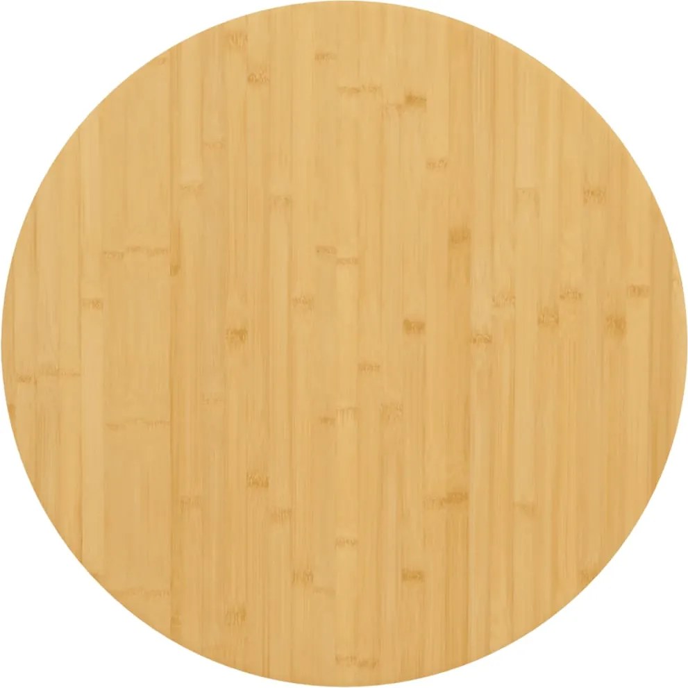 vidaXL Tampo de mesa Ø60x4 cm bambu