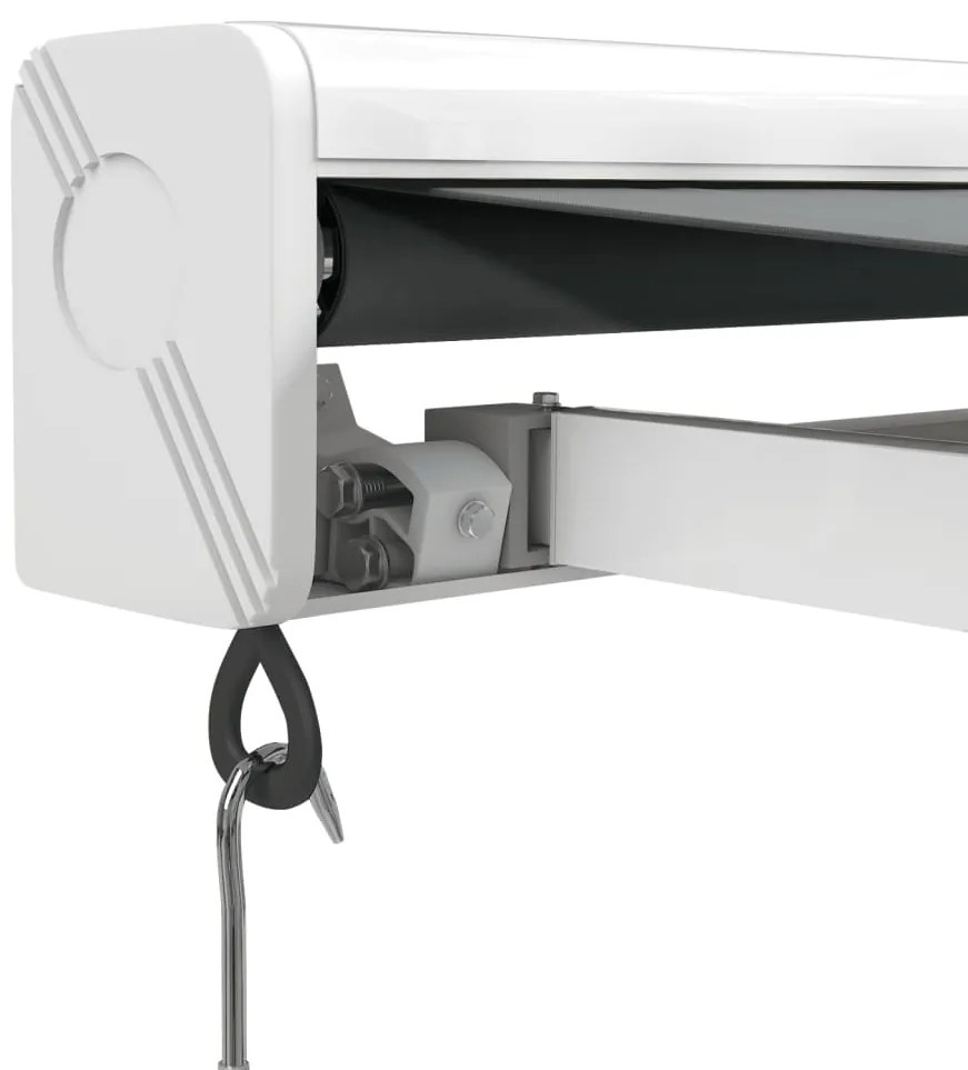 Toldo retrátil 4x3 m tecido e alumínio antracite