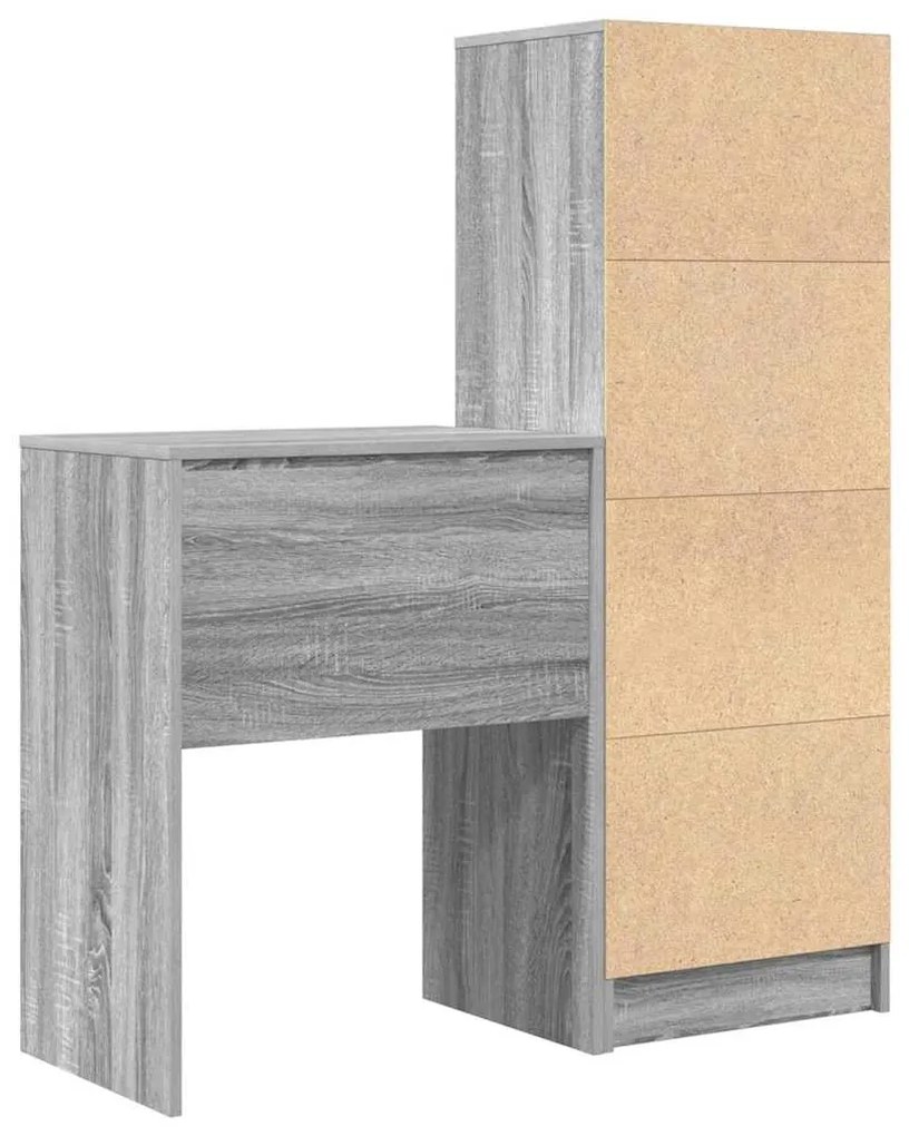 Mesa com Armazenamento Cinza Sonoma Madeira Composta