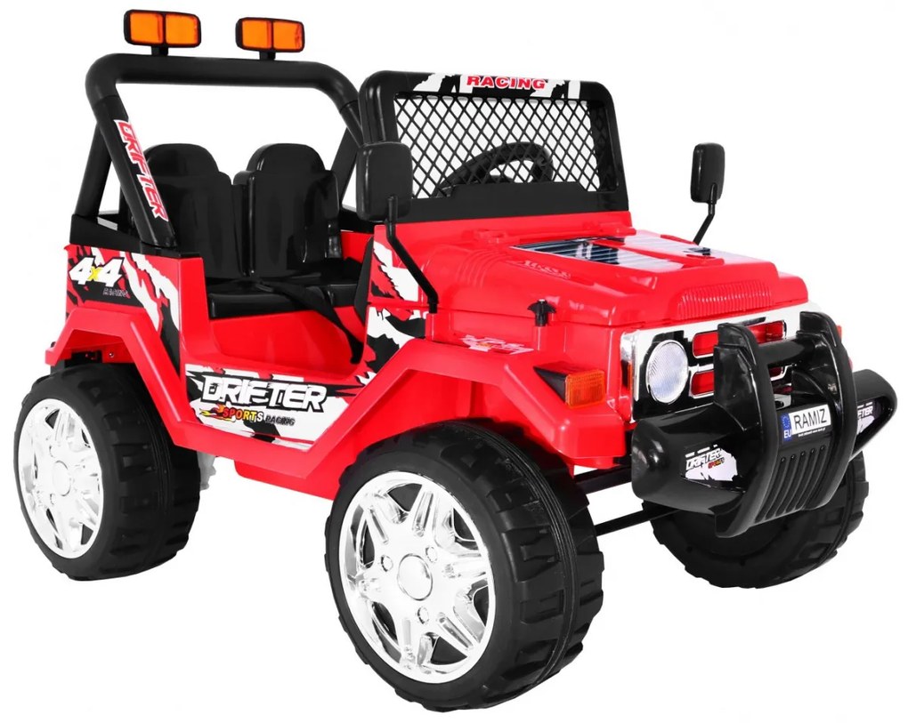 Jipe elétrico para Crianças 12V RAPTOR Drifter Rodas de EVA Vermelho