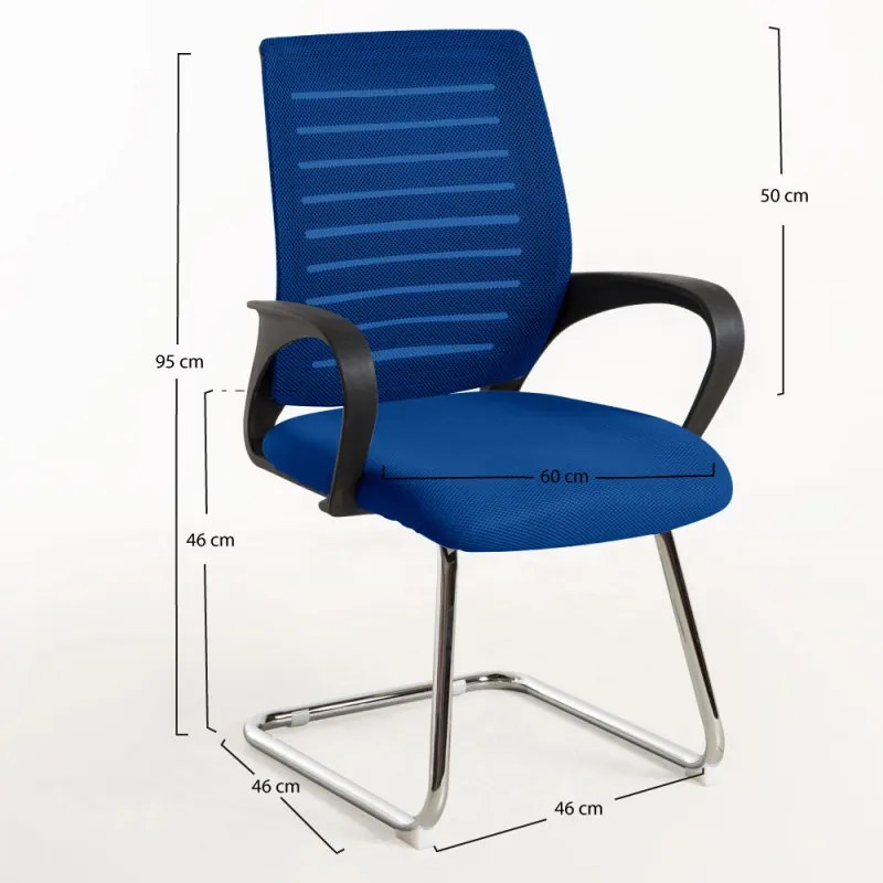 Cadeira Confidente Binet - Azul