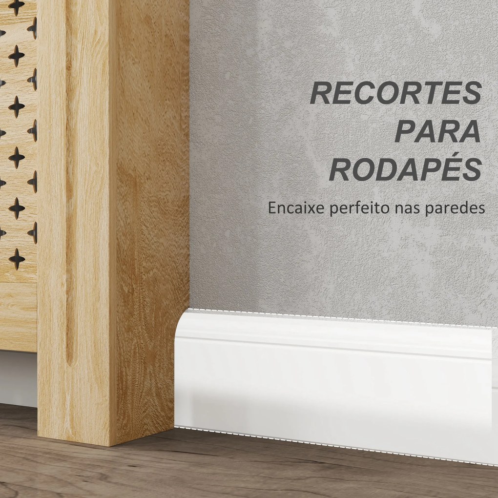 Cobertura de Radiador "Nordic" – MDF – 78x19x82 cm – Carvalho