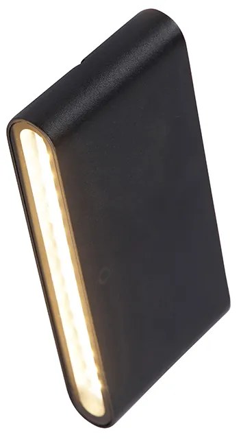 Candeeiro de parede exterior moderno preto 17,5 cm com LED IP65 - Batt