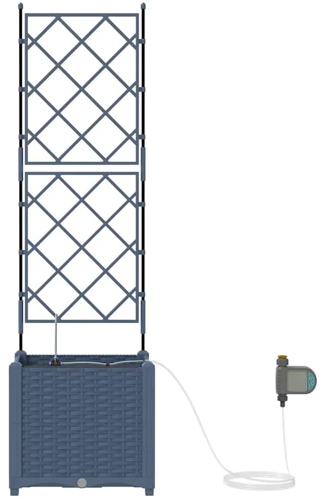Jardineiras de Jardim 1 pc Cinzeto 40 x 40 x 142 cm Plástico