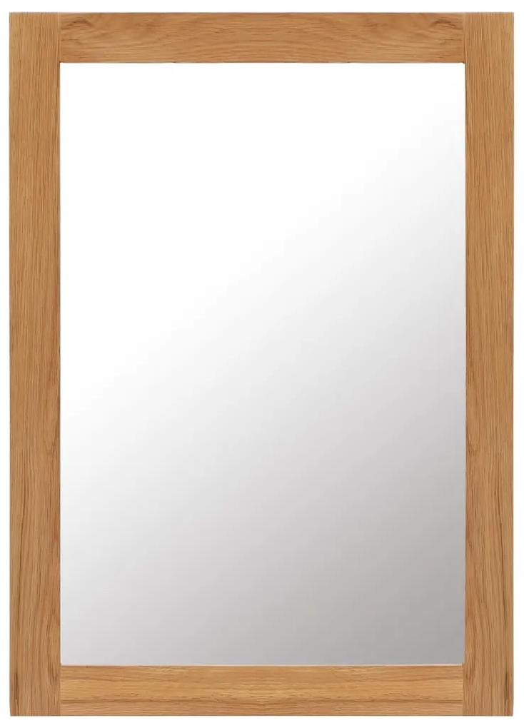 247456 vidaXL Espelho 50x70 cm madeira de carvalho maciça