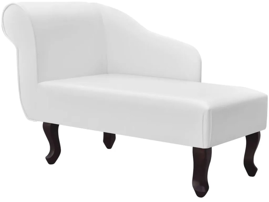 Chaise longue couro artificial branco