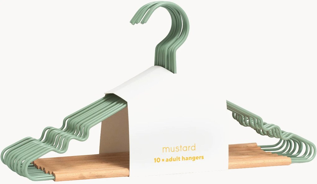 Cabides artesanais Adult Sage, conjunto de 10