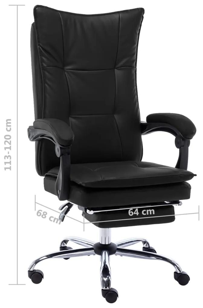 Cadeira de escritório em couro artificial preto