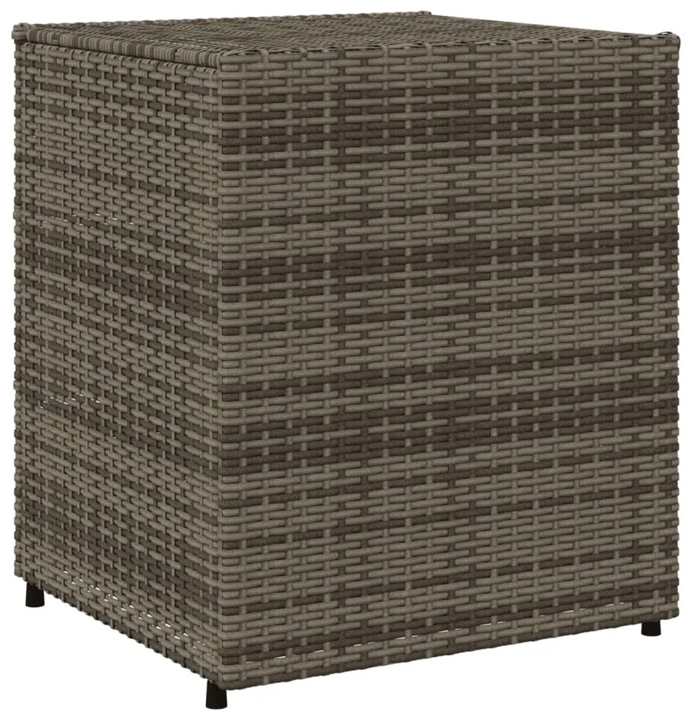 Armário de arrumação para jardim 55x59x69 cm vime PE cinzento