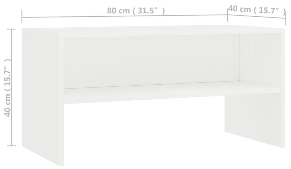 Móvel de TV 80x40x40 cm contraplacado branco